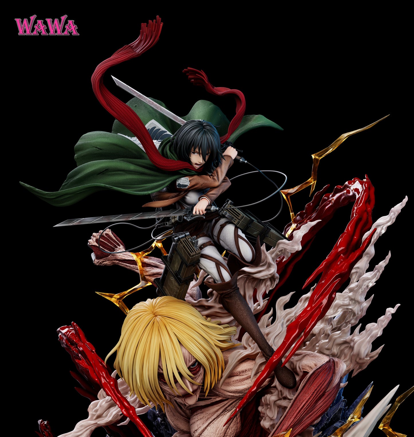 Estatuilla Attack on Titan | Mikasa Ackerman | WAWA Studio | Tienda Anime | Tico Ofertas