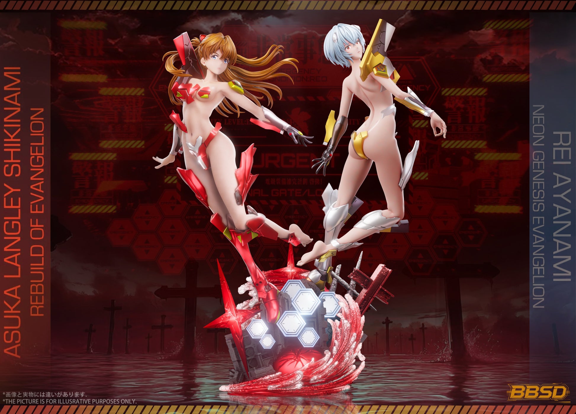 Estatuilla Neon Genesis Evangelion | Asuka Langley Sohryu X Rei Ayanami | BBSD Studio | Tienda Anime | Tico Ofertas BBSD Studio