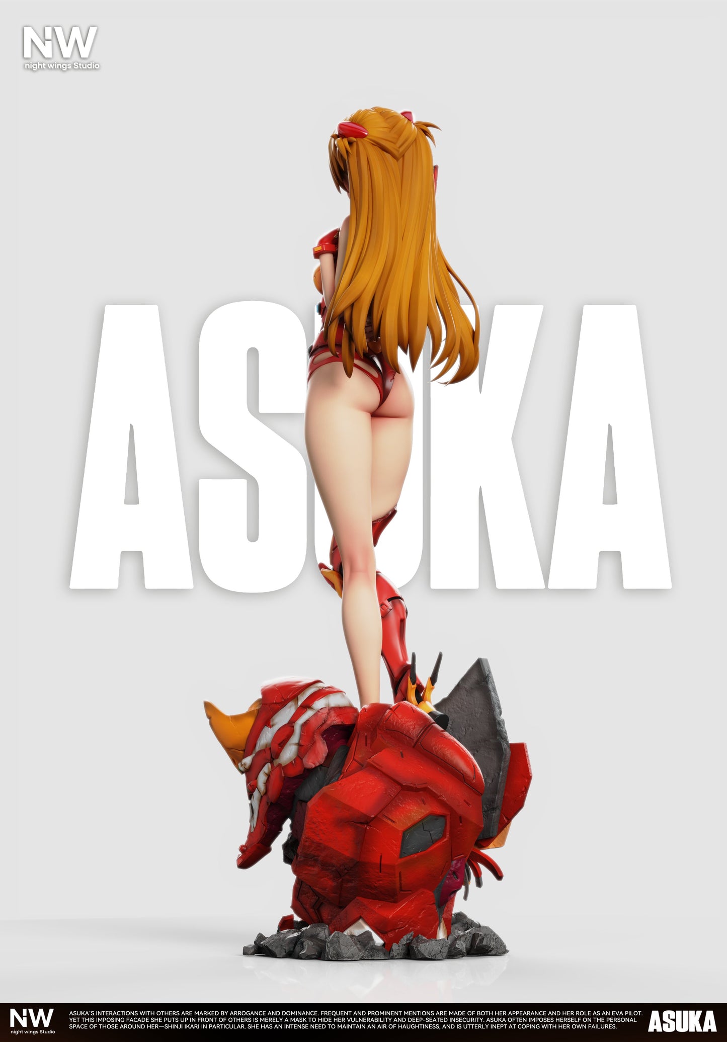 Estatuilla Neon Genesis Evangelion | Asuka Langley (Mecha Girl) | Night Wing Studio | Tienda Anime Costa Rica | Tico Ofertas Insight x Bfull