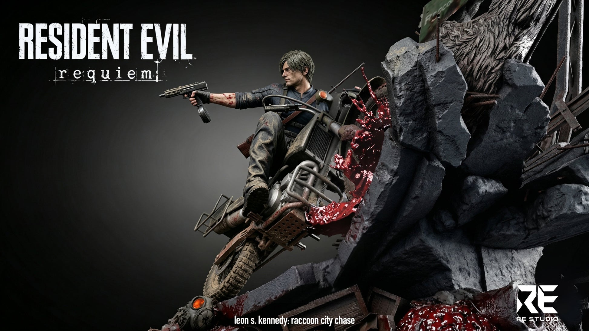 Estatuilla Resident Evil | Leon S. Kennedy | RE Studio | Tienda Anime | Tico Ofertas RE Studio