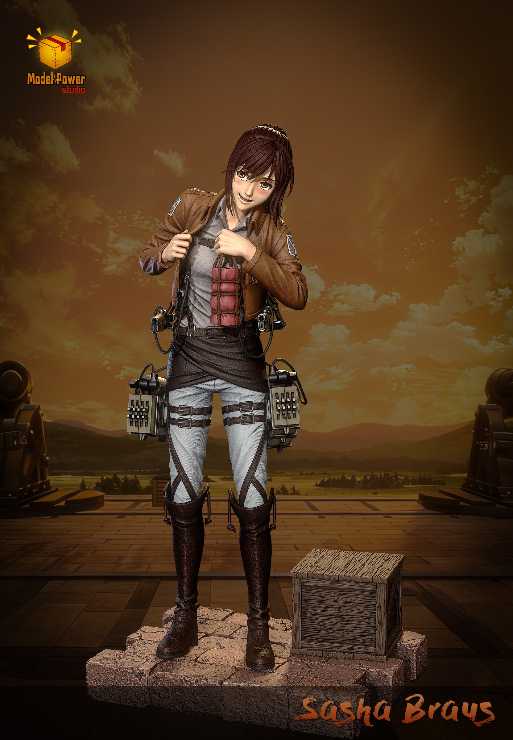 Estatuilla Attack On Titan | Sasha Braus | Model Power Studio | Tienda Anime | Tico Ofertas Model Power Studio