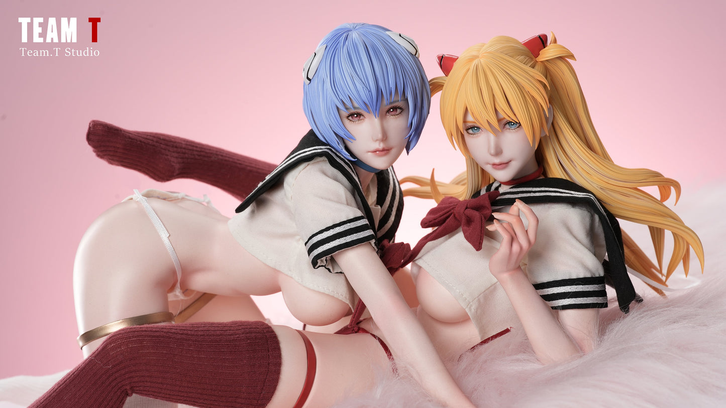 Estatuilla Neon Genesis Evangelion | Asuka x Rei | Team T Studio | Tienda Anime | Tico Ofertas Team T Studio