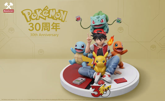 Estatuilla Pokémon 30th Anniversary | Ash / Red & Starter Set | Manufacture Studio | Tienda Anime Costa Rica | Tico Ofertas Manufacture Studio