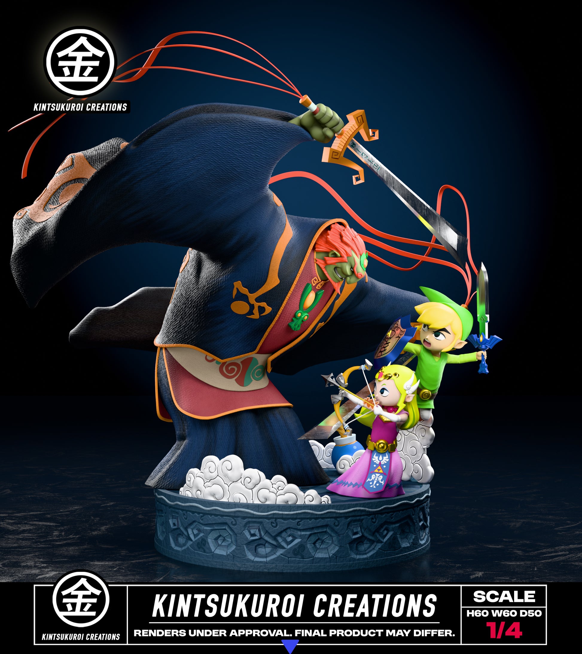 Estatuilla  The Legend of Zelda: Wind Waker | Final Battle Diorama | Kintsukuroi Creations | Tienda Anime Costa Rica | Tico Ofertas FWS Studio