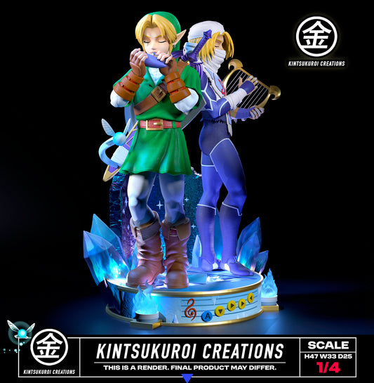 Estatuilla  The Legend of Zelda | Link x Sheik | Kintsukuroi Creations Studio | Tienda Anime | Tico Ofertas Kintsukuroi Creations Studio