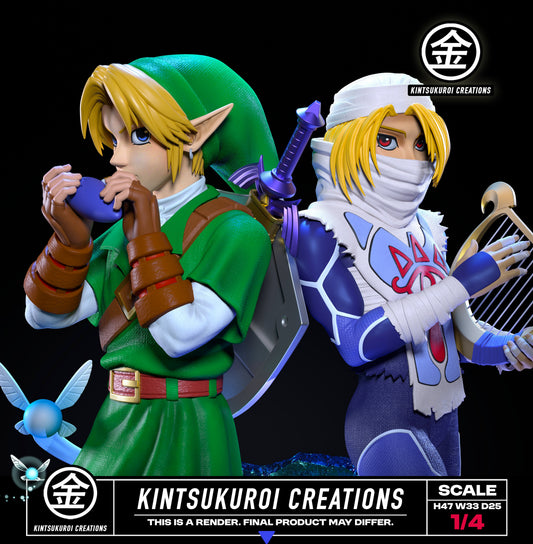 Estatuilla  The Legend of Zelda | Link x Sheik | Kintsukuroi Creations Studio | Tienda Anime | Tico Ofertas Kintsukuroi Creations Studio