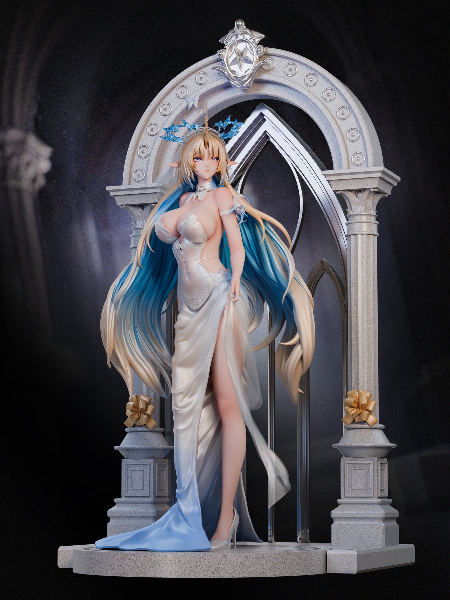 Estatuilla Wuthering Waves | Fleurdelys Wedding Dress GK Statue | Hyperion Studio | Tienda Anime | Tico Ofertas