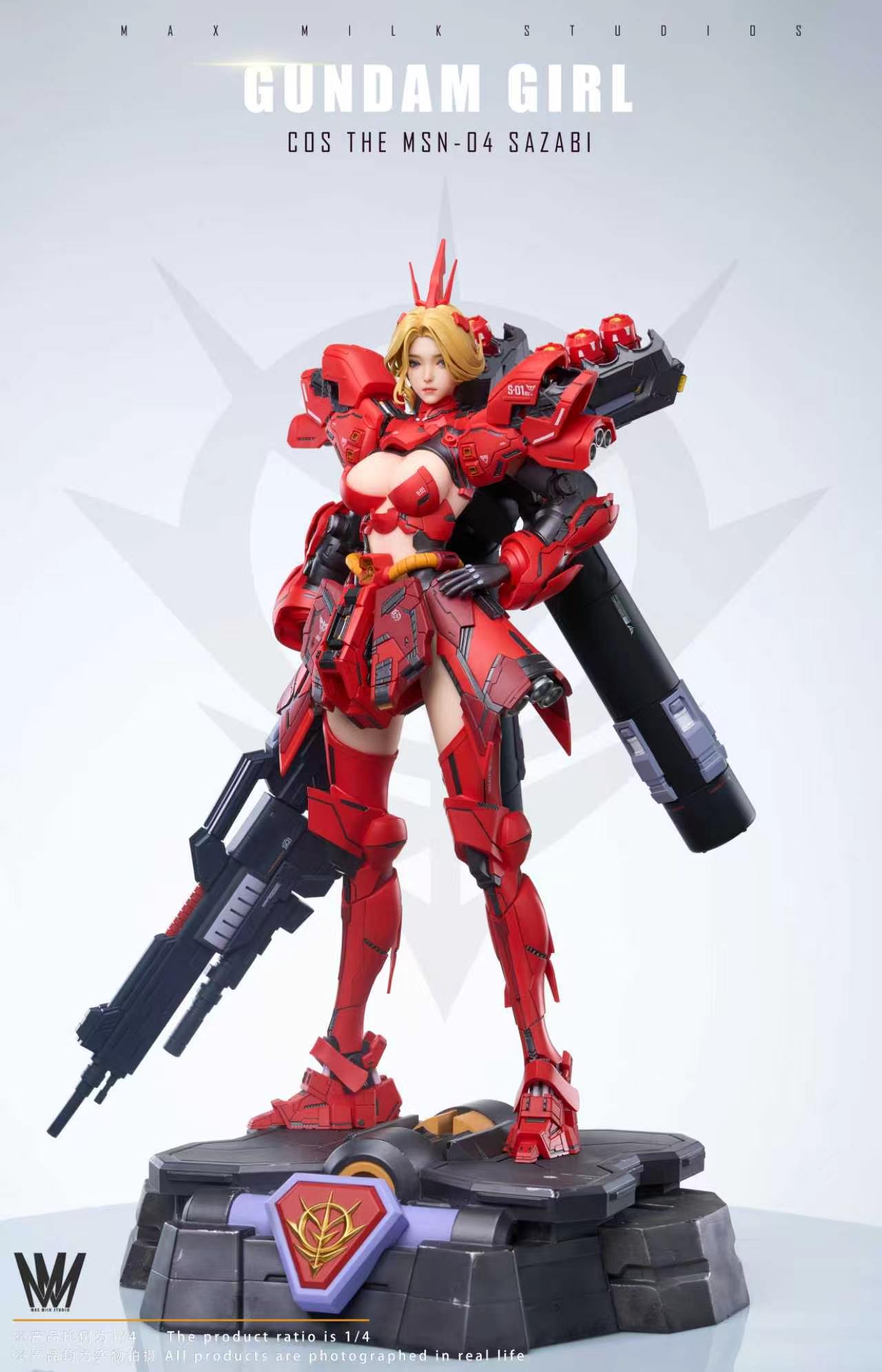 Estatuilla Gundam Series | Gundam Girl Cos The MSN-04 Sazabi JN5.0 1/4 GK Statue | Max Milk Studio | Tienda Anime | Tico Ofertas