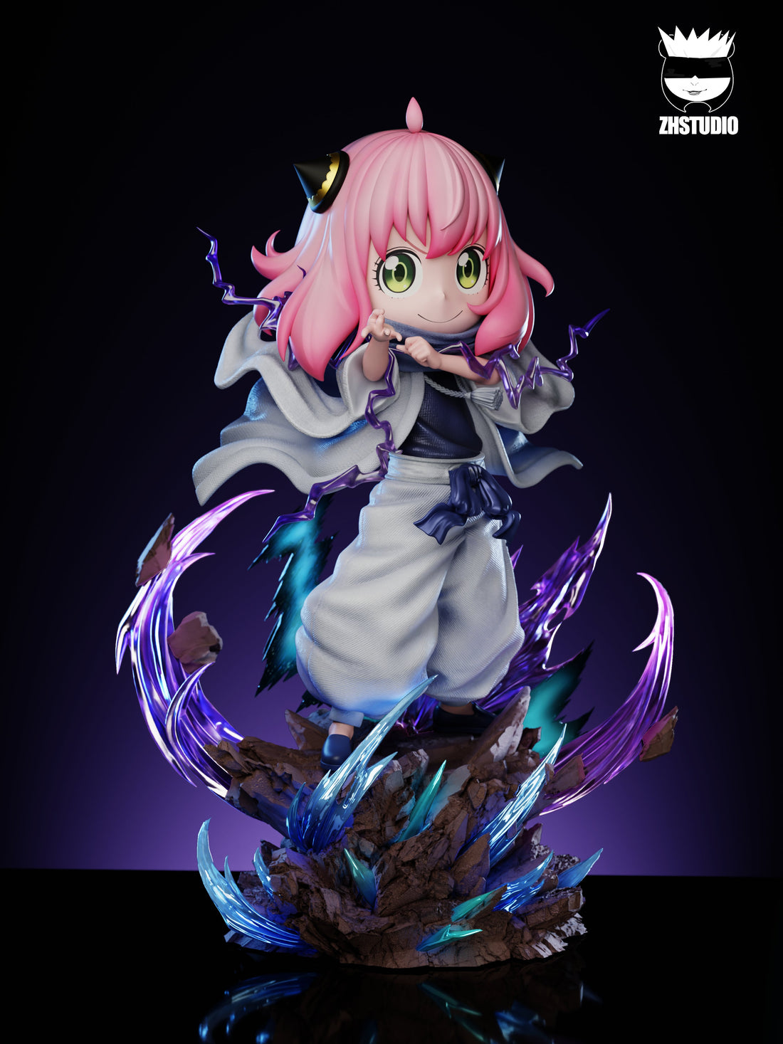 Estatuilla Spy x Family | Anya Forger Cosplay Satoru Gojo GK Statue | ZH Studio | Tienda Anime | Tico Ofertas