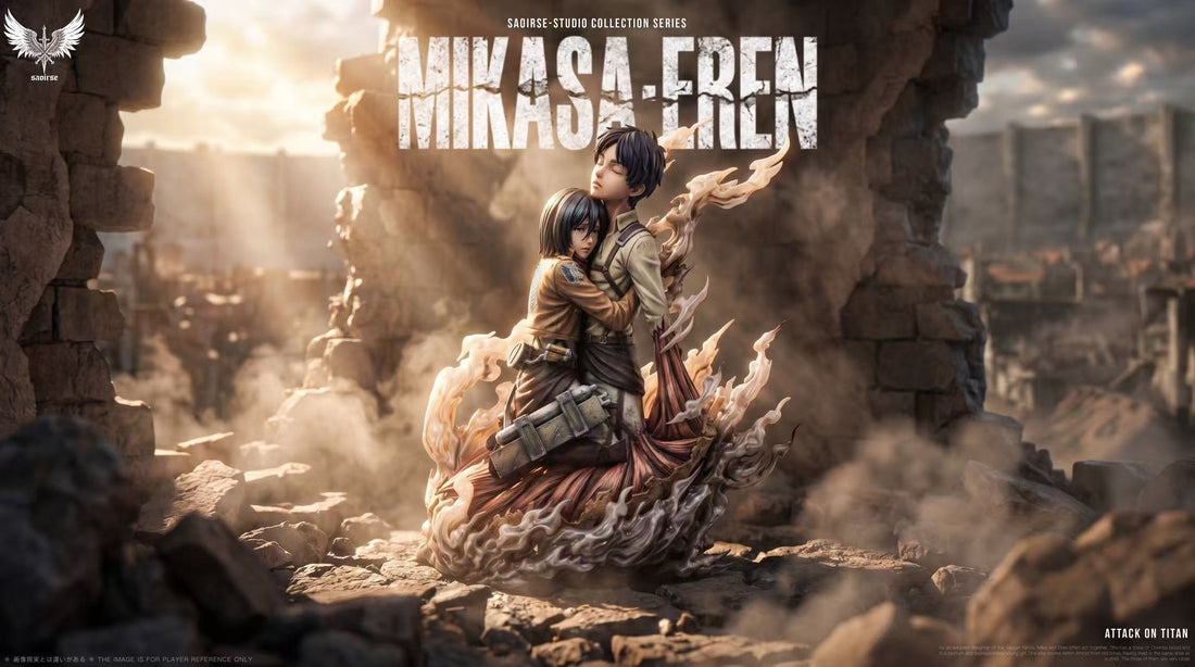 Estatuilla Attack on Titan | Eren Jaeger x Mikasa Ackerman 1/6 GK Statue | Saoirse Studio | Tienda Anime | Tico Ofertas