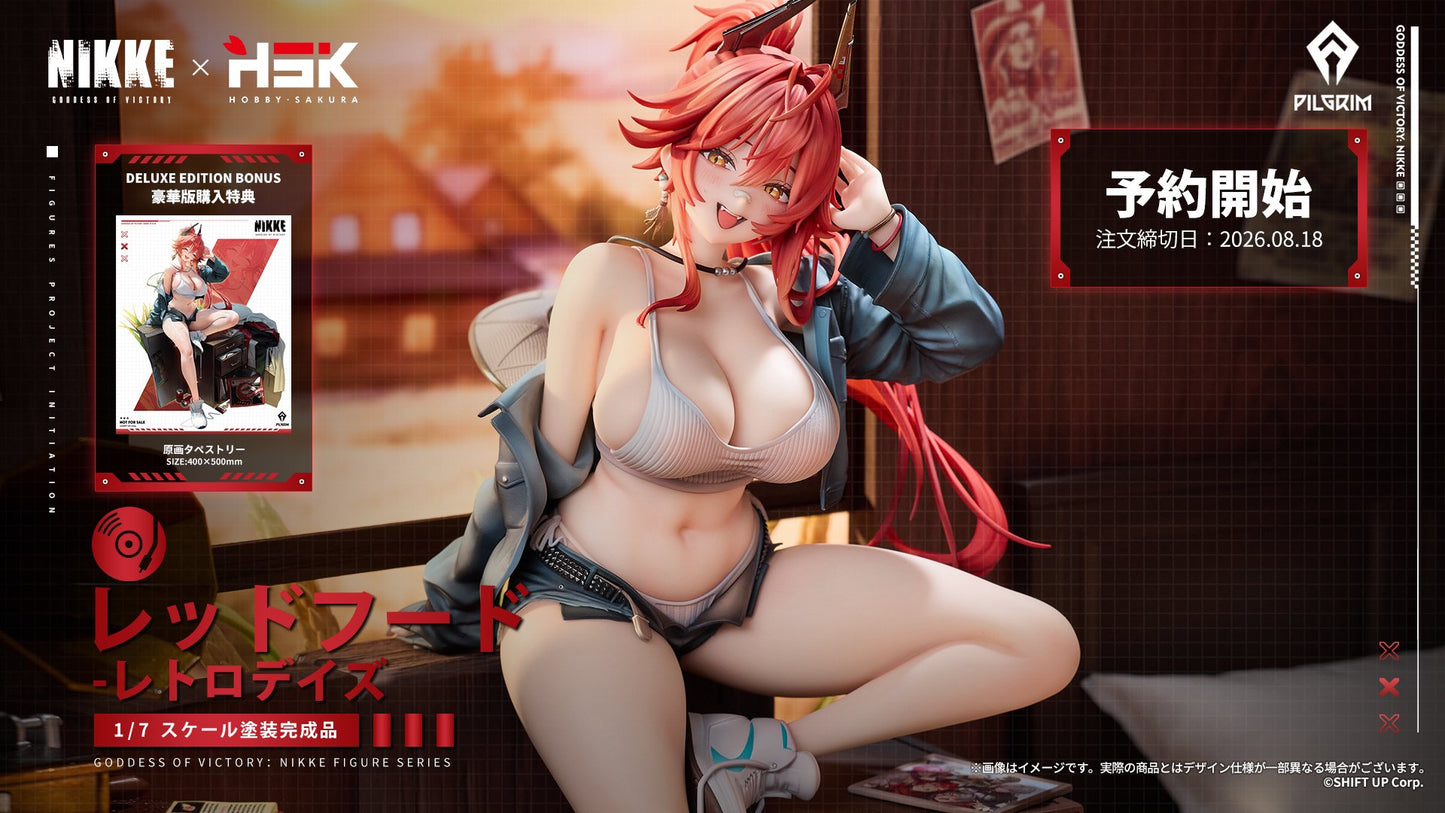 Estatuilla Goddess of Victory: Nikke | Red Hood Retro Days Deluxe Edition 1/7 Figure | Hobby Sakura | Tienda Anime | Tico Ofertas