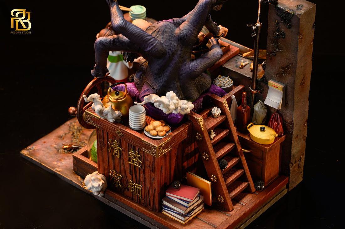 Estatuilla Spirited Away | Kamaji & Chihiro Ogino GK Statue | ReBorn Studio | Tienda Anime | Tico Ofertas