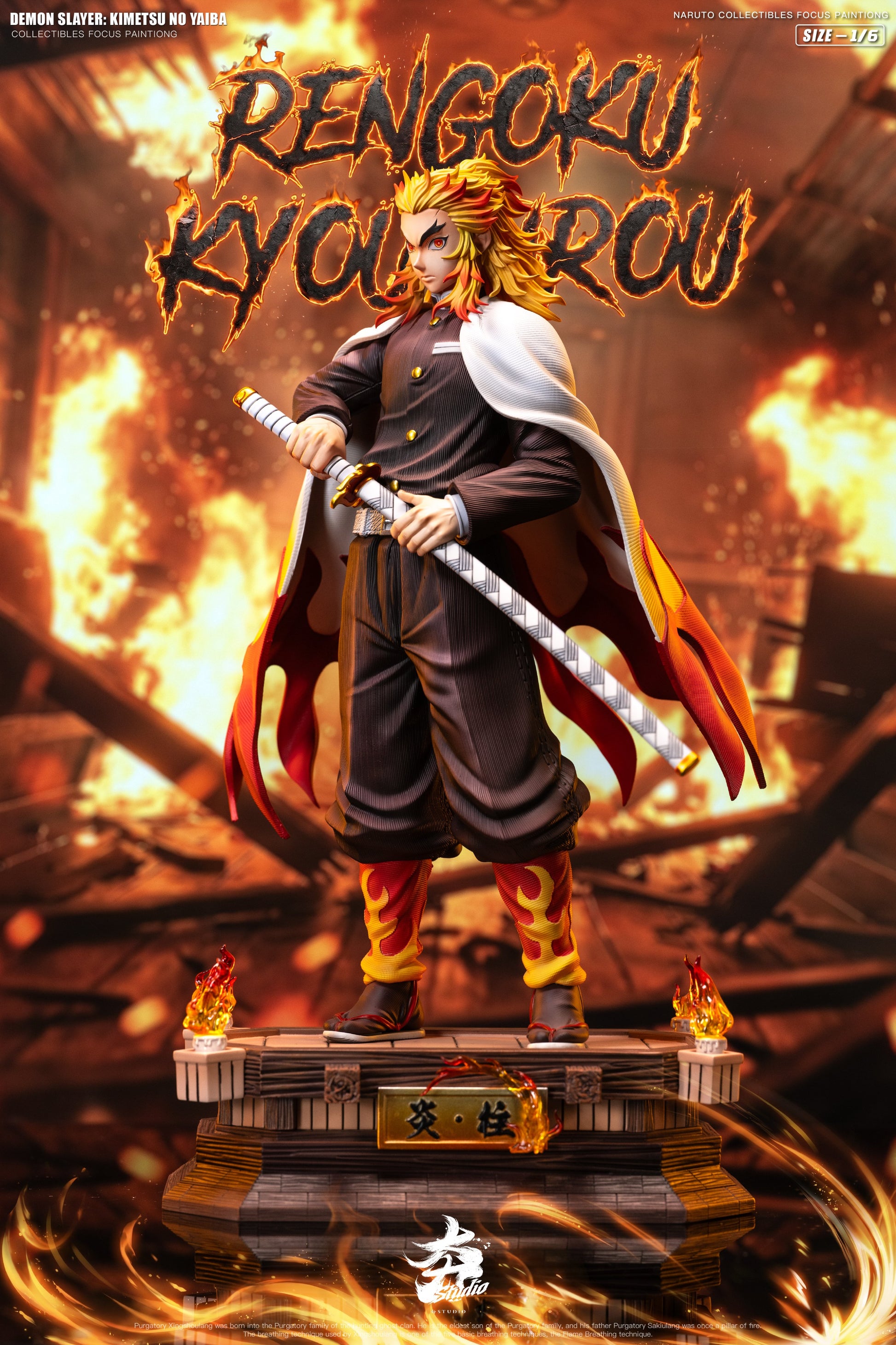 Estatuilla Demon Slayer | Kyojuro Rengoku 1/6 GK Statue | Hang Studio | Tienda Anime | Tico Ofertas Hang Studio