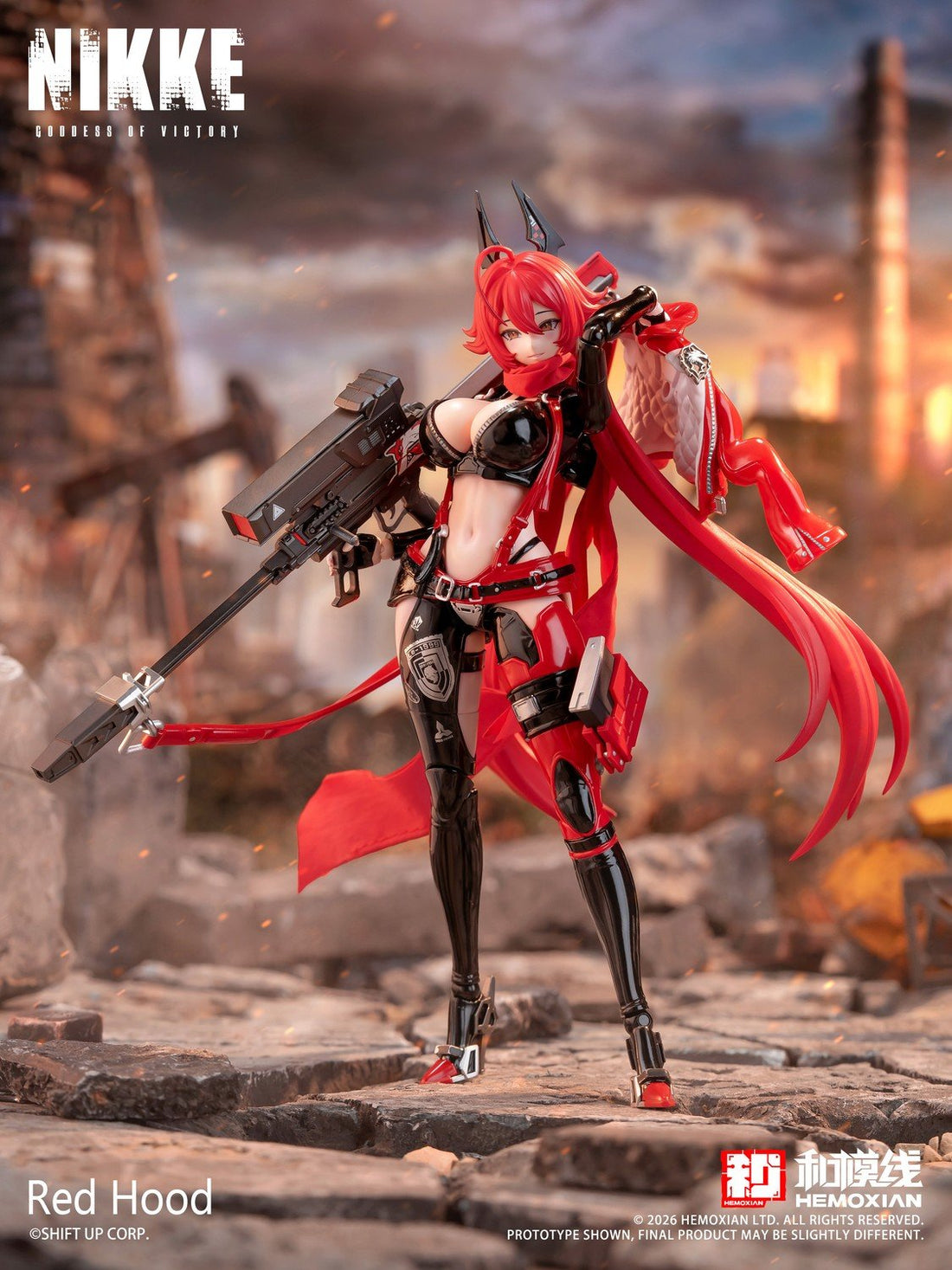 Estatuilla Goddess of Victory: NIKKE | Red Hood 1/12 Plastic Model Kit | He Mo Xian | Tienda Anime | Tico Ofertas