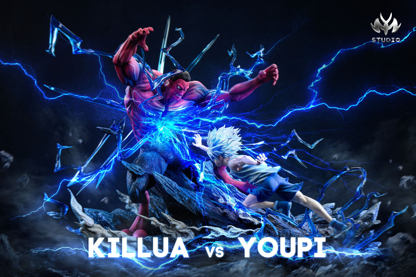 Estatuilla Hunter x Hunter | Killua vs. Menthuthuyoupi Battle Series 01 1/6 GK Statue LED | MY Studio | Tienda Anime | Tico Ofertas