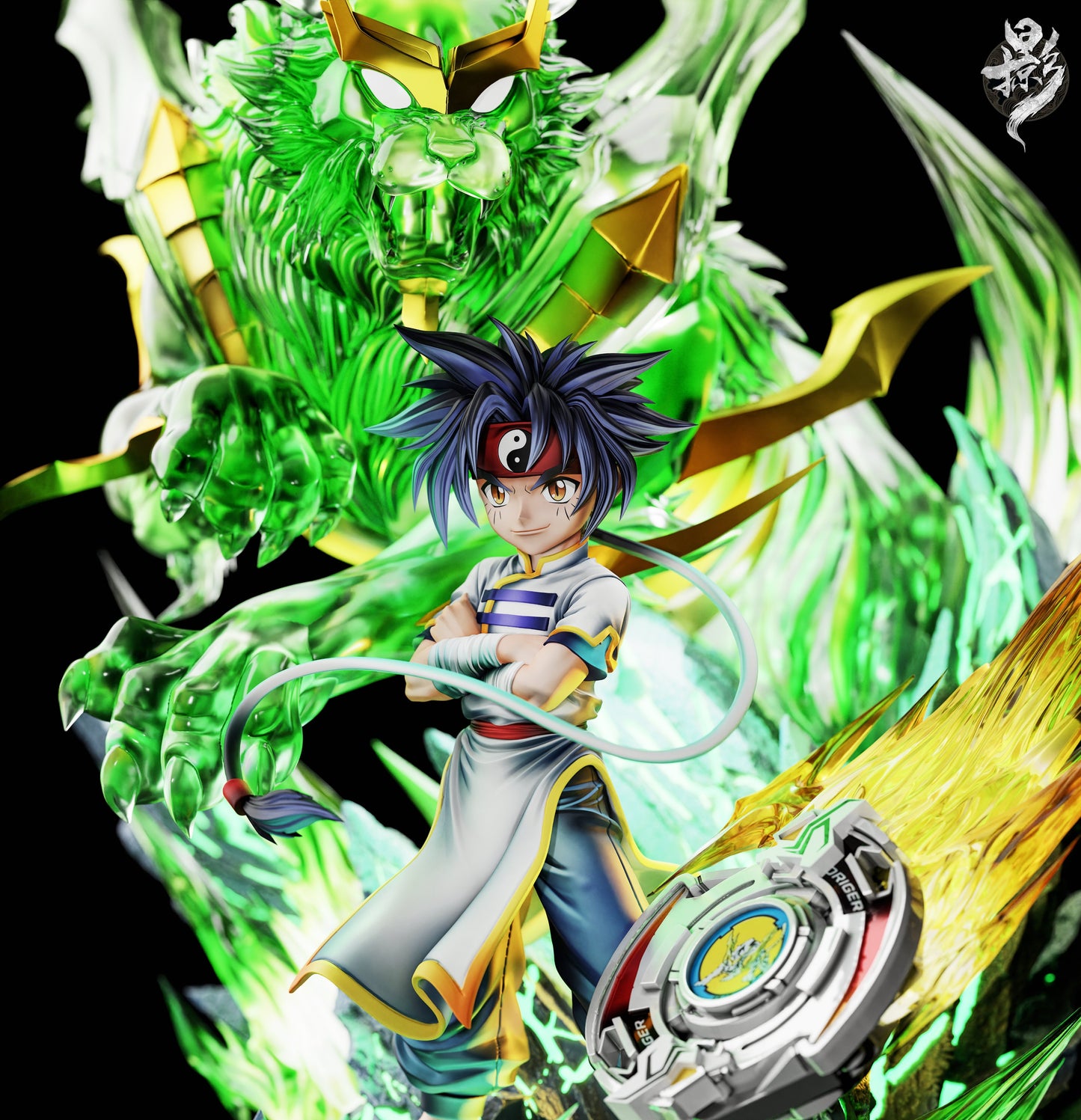 Estatuilla Beyblade | Ray Kon Childhood Nostalgia Series 003 GK Statue LED | Lue Ying Studio | Tienda Anime | Tico Ofertas
