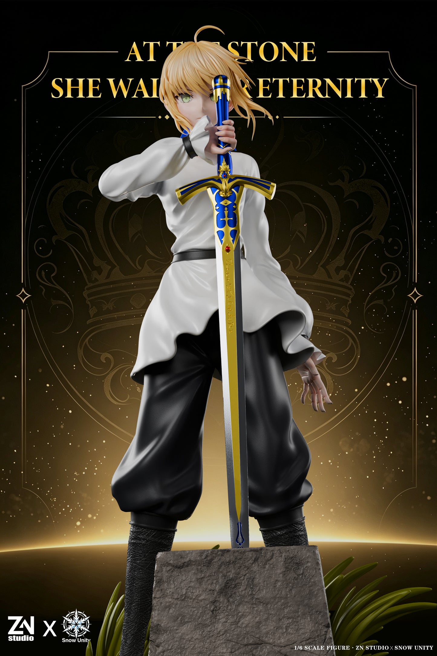 Estatuilla Fate Series | Saber Artoria Pendragon 1/6 GK Statue | Snow Unity Studio x ZN Studio | Tienda Anime | Tico Ofertas