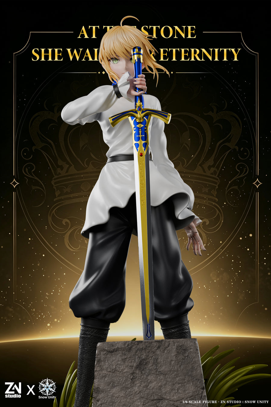Estatuilla Fate Series | Saber Artoria Pendragon 1/6 GK Statue | Snow Unity Studio x ZN Studio | Tienda Anime | Tico Ofertas