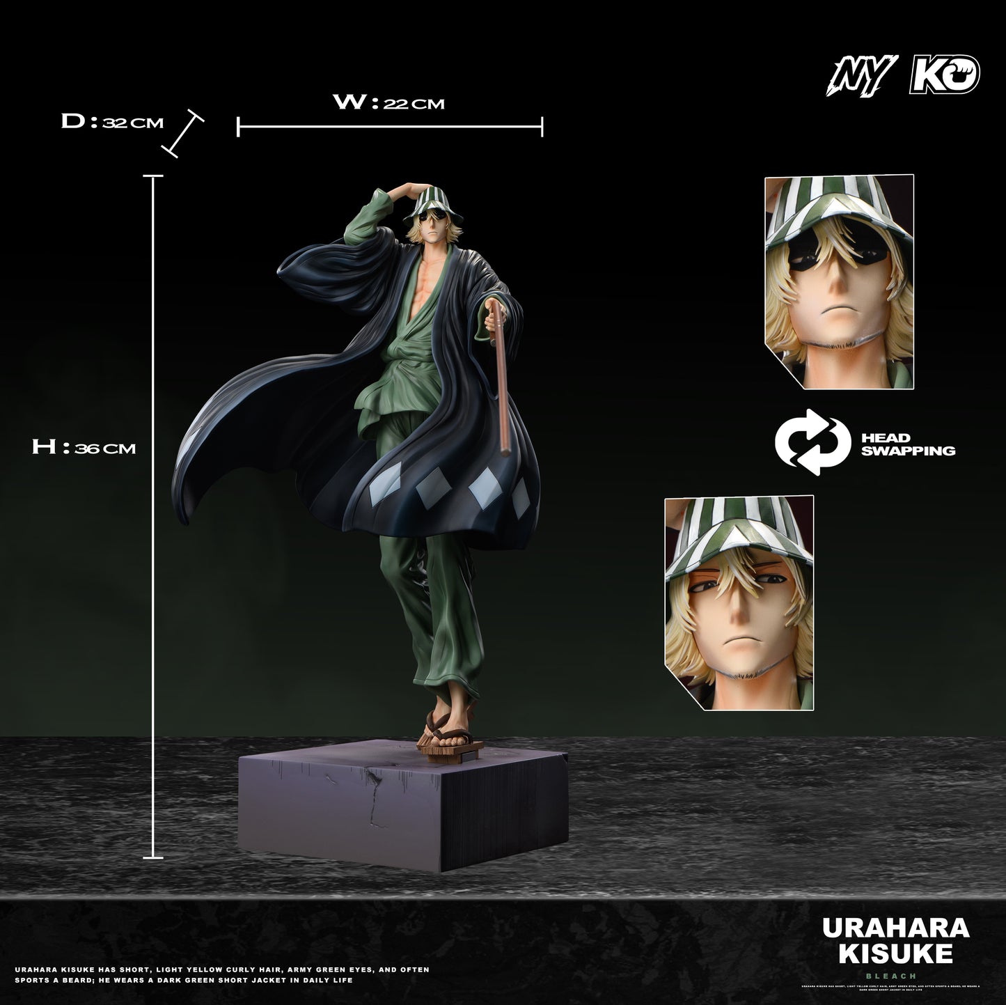 Estatuilla Bleach | Kisuke Urahara 1/6 GK Statue | NY Studio x KO Studio | Tienda Anime | Tico Ofertas