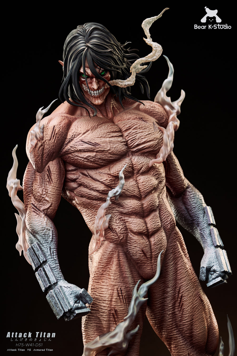 Estatuilla  Attack on Titan | Titán de Ataque VS Titán Acorazado | Bear K Studio | Tienda Anime | Tico Ofertas