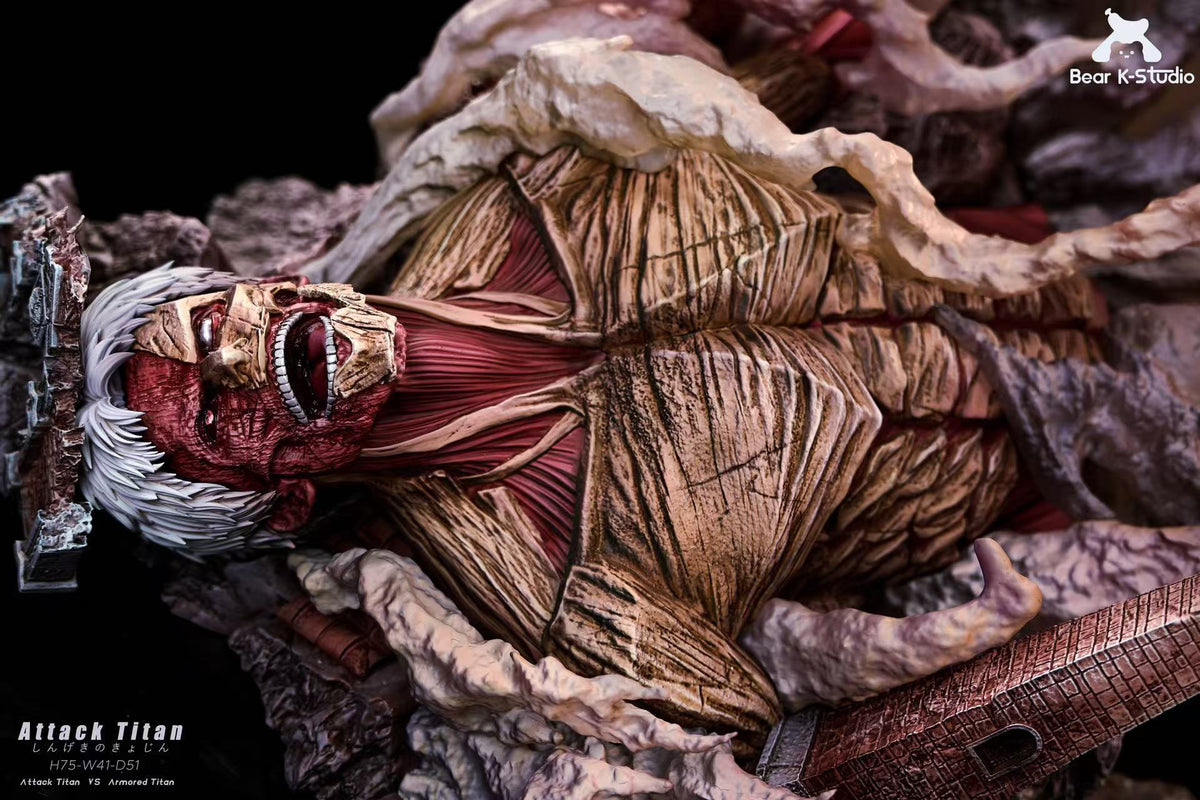 Estatuilla  Attack on Titan | Titán de Ataque VS Titán Acorazado | Bear K Studio | Tienda Anime | Tico Ofertas Bear K Studio