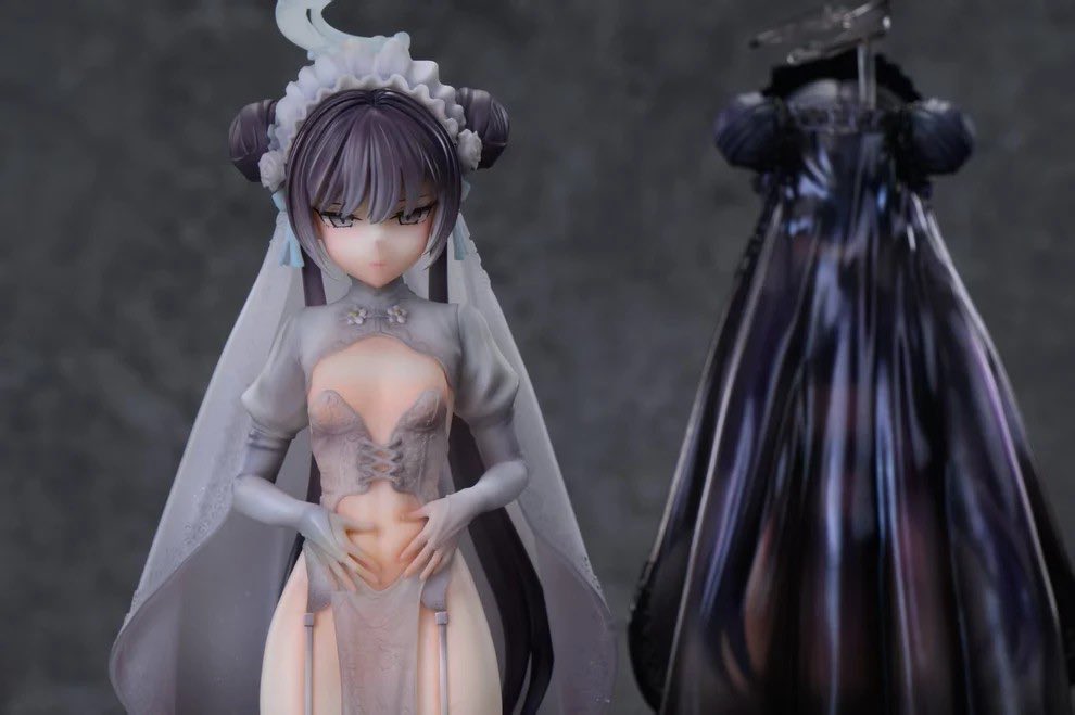 Estatuilla Blue Archive | Ryuuge Kisaki – Vestido de Novia / Viuda Negra | HFK Studio | Tienda Anime | Tico Ofertas
