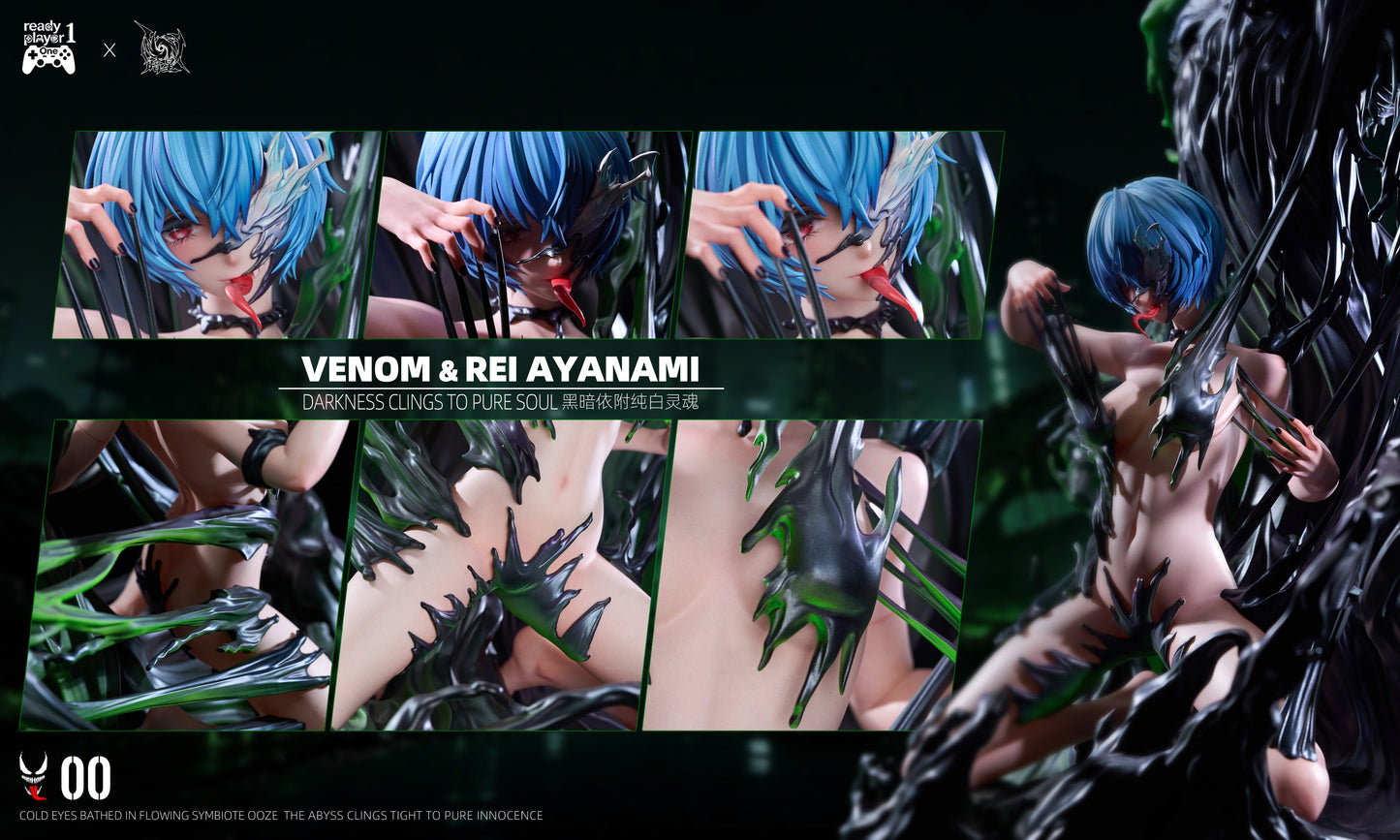 Estatuilla Neon Genesis Evangelion X Marvel | Rei Ayanami X Venom | Ready Player 1 Studio X An Xing Studio | Tienda Anime | Tico Ofertas