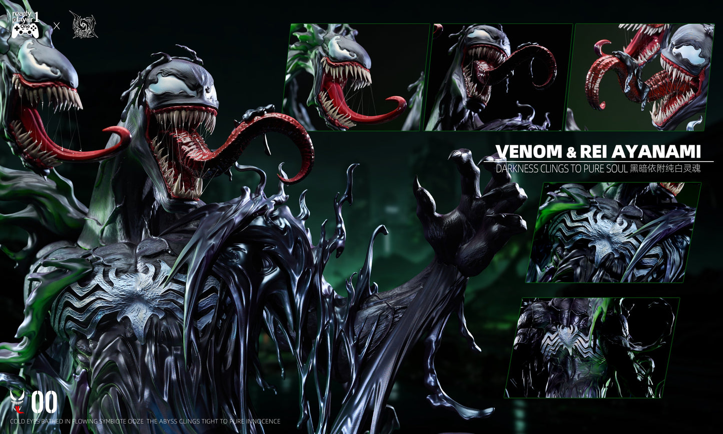 Estatuilla Neon Genesis Evangelion X Marvel | Rei Ayanami X Venom | Ready Player 1 Studio X An Xing Studio | Tienda Anime | Tico Ofertas