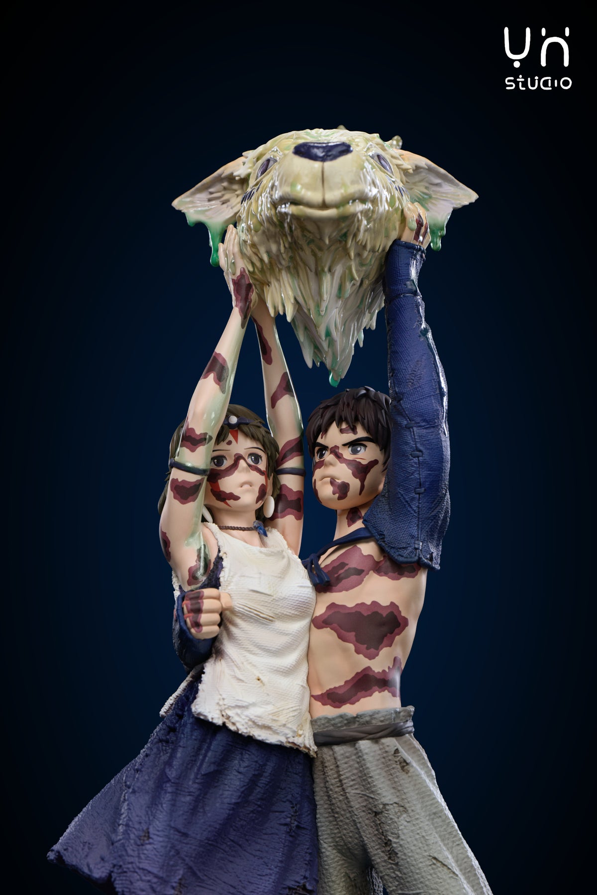 Estatuilla  Princess Mononoke | San X Ashitaka X Shishigami | Ying Huo Studio | Tienda Anime | Tico Ofertas