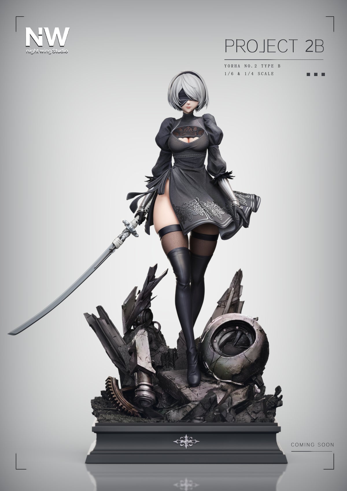Estatuilla NieR:Automata | 2B | Night Wing Studio | Tienda Anime | Tico Ofertas