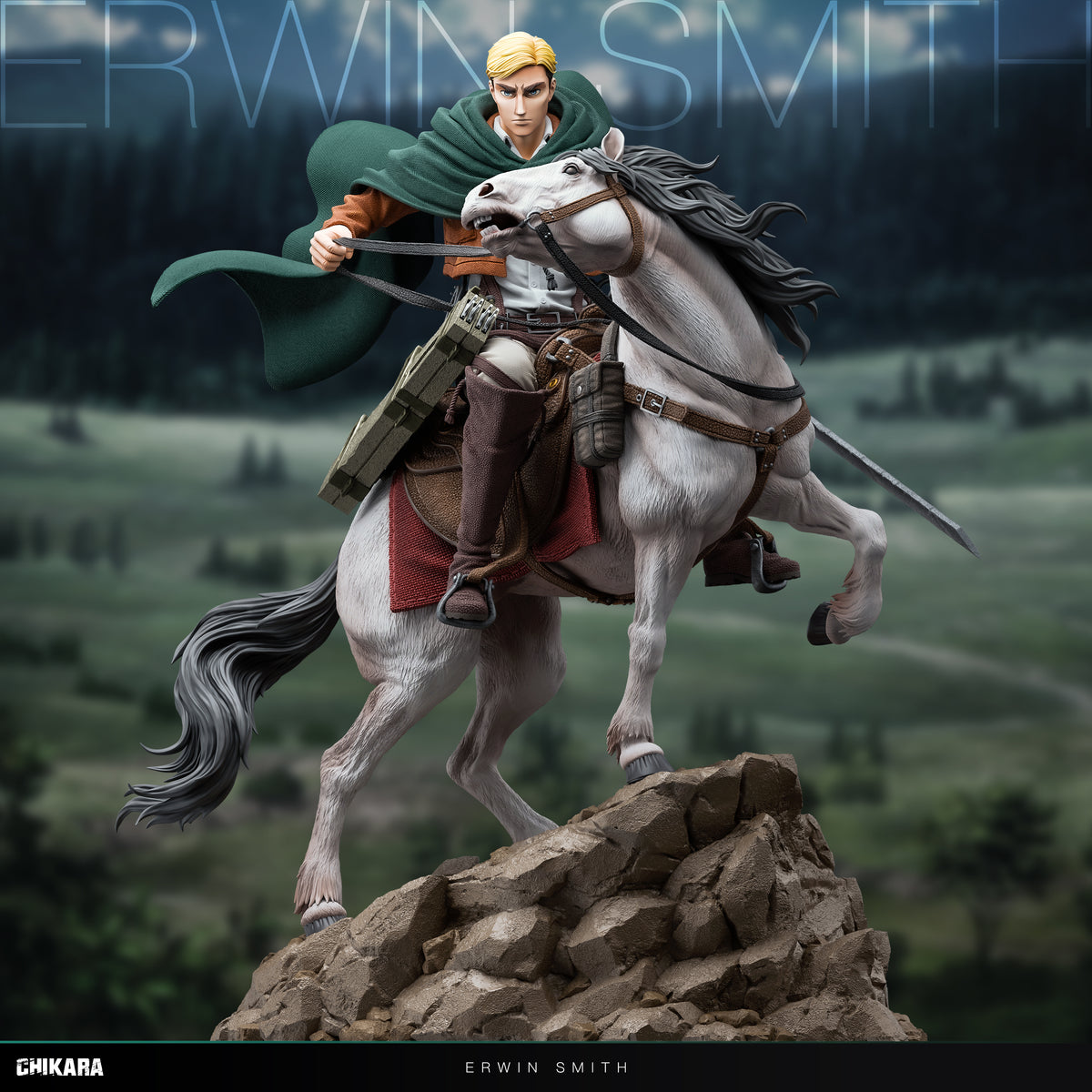 Estatuilla  Attack on Titan | Erwin Smith – Mirando a la Distancia | CHIKARA Studio | Tienda Anime | Tico Ofertas