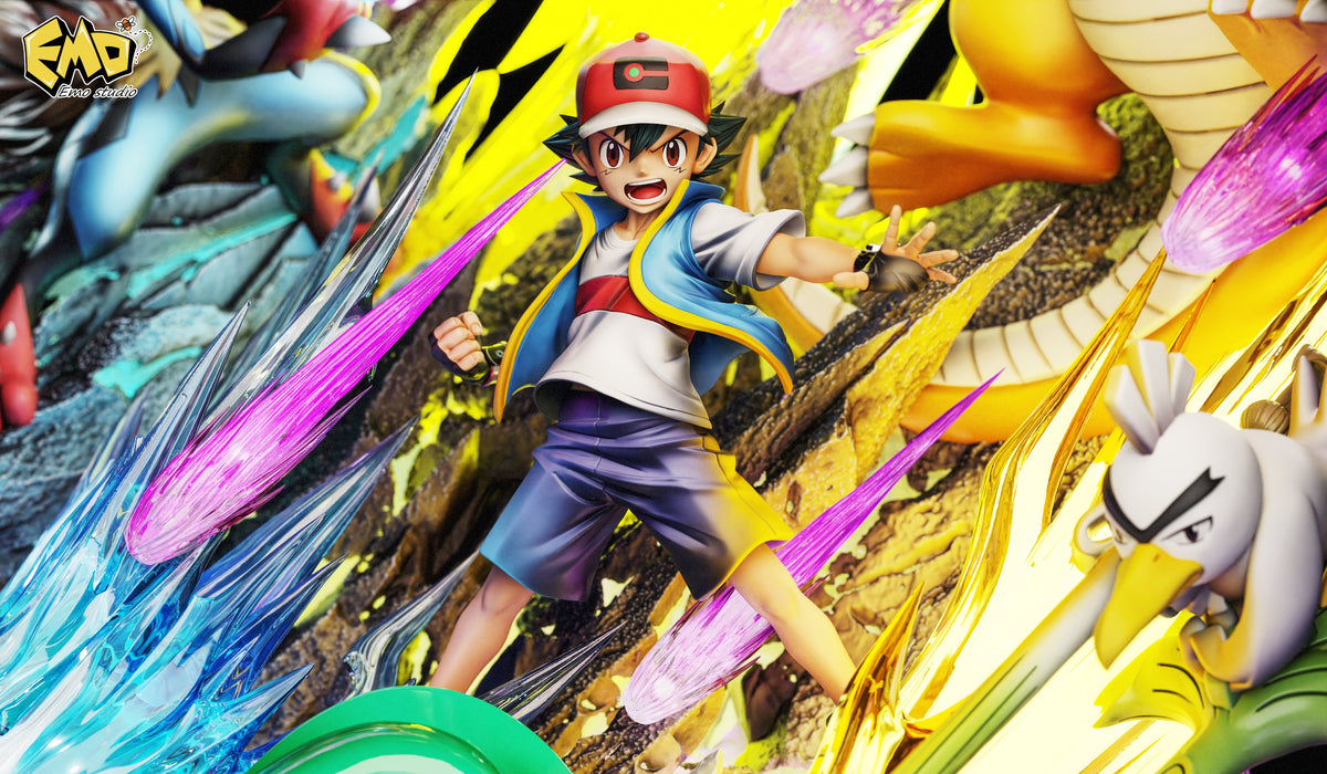 Estatuilla Pokémon | Ash Ketchum y Equipo Pokémon – Masters Eight Series 004 | Emo Studio | Tienda Anime | Tico Ofertas