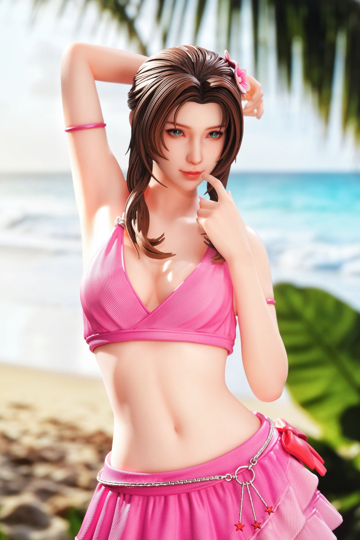 Estatuilla Final Fantasy VII | Aerith Gainsborough – Serie Traje de Baño #2 | Fancy Art Studio | Tienda Anime | Tico Ofertas