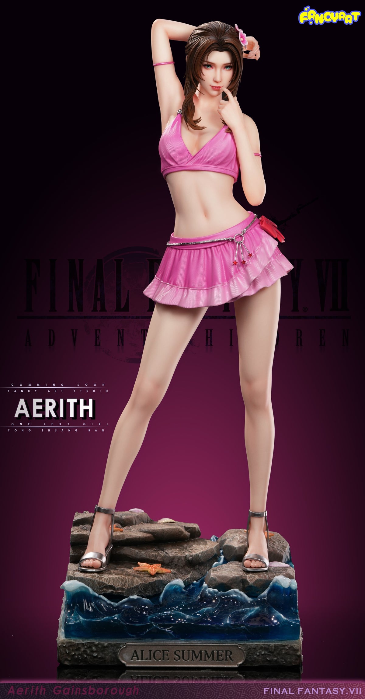 Estatuilla Final Fantasy VII | Aerith Gainsborough – Serie Traje de Baño #2 | Fancy Art Studio | Tienda Anime | Tico Ofertas