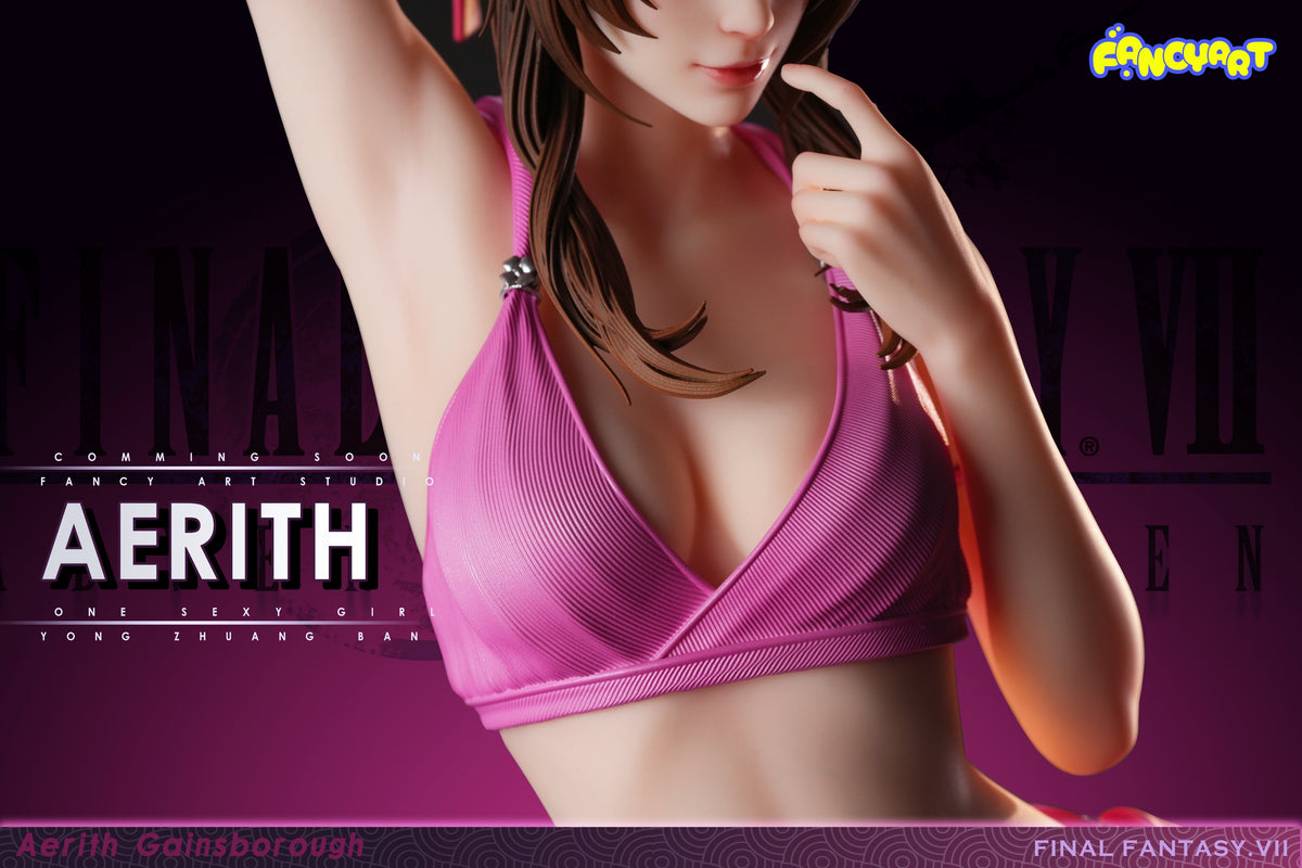 Estatuilla Final Fantasy VII | Aerith Gainsborough – Serie Traje de Baño #2 | Fancy Art Studio | Tienda Anime | Tico Ofertas