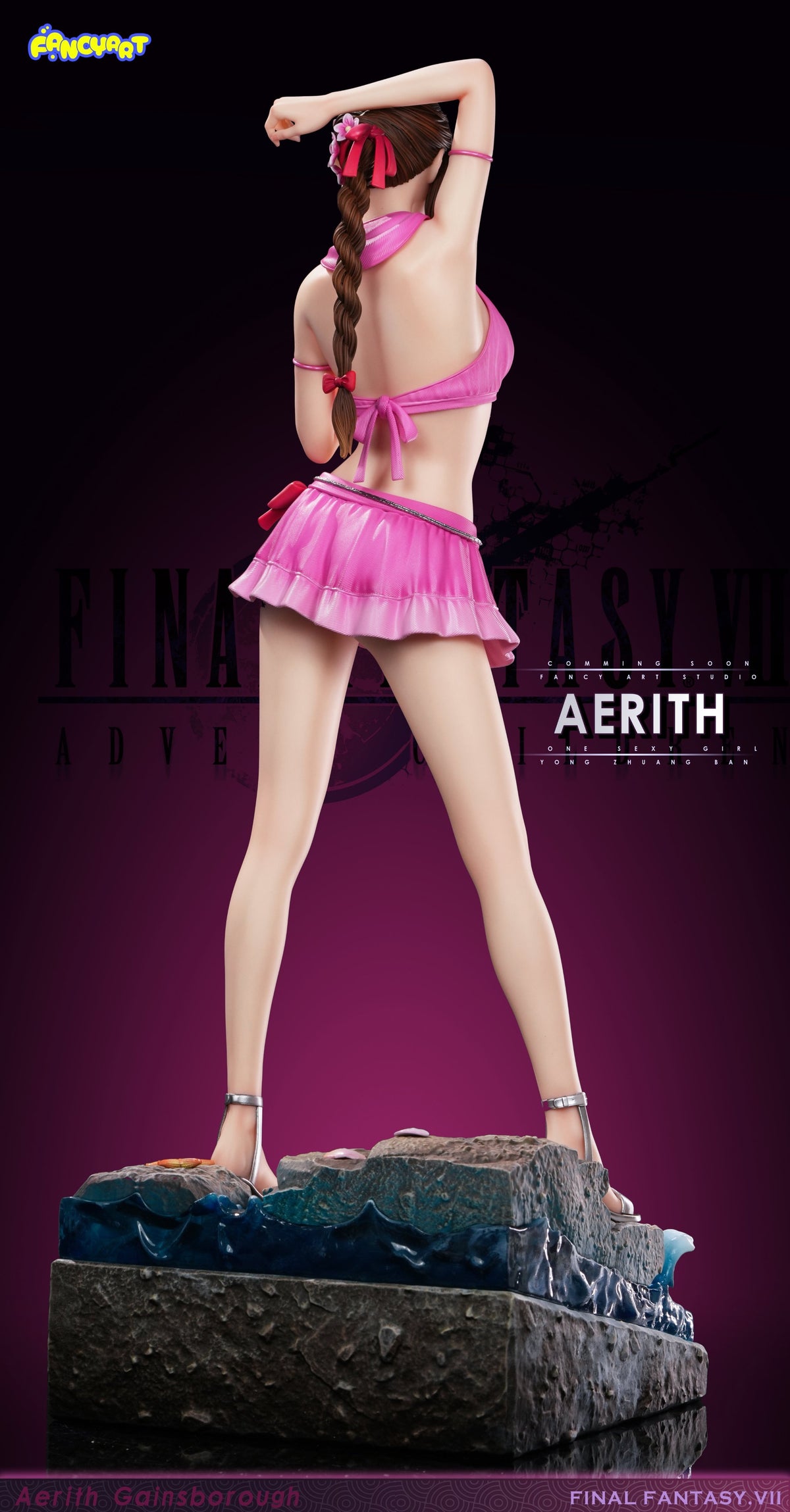 Estatuilla Final Fantasy VII | Aerith Gainsborough – Serie Traje de Baño #2 | Fancy Art Studio | Tienda Anime | Tico Ofertas