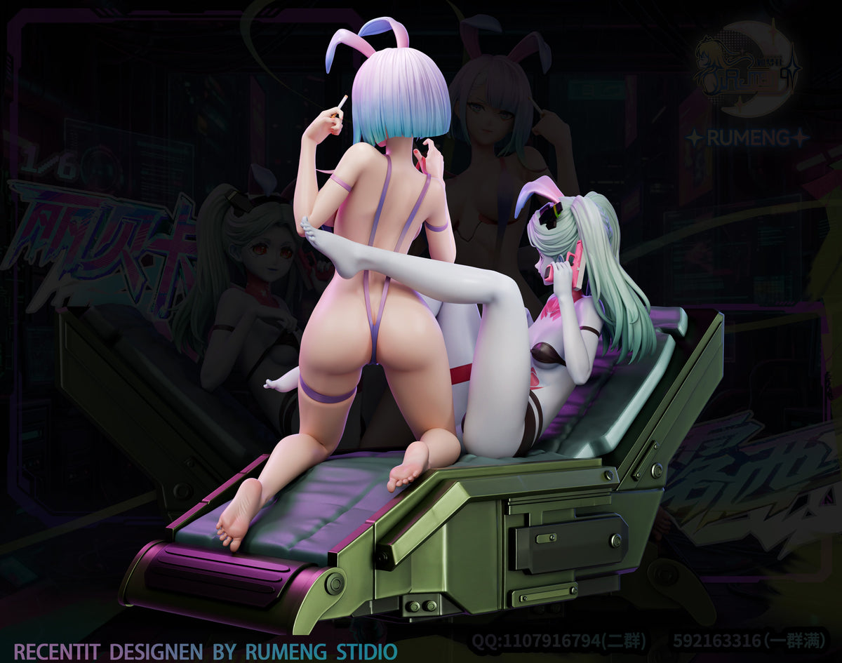 Estatuilla Cyberpunk: Edgerunners | Lucyna Kushinada (Lucy) X Rebecca | Rumeng Studio | Tienda Anime | Tico Ofertas
