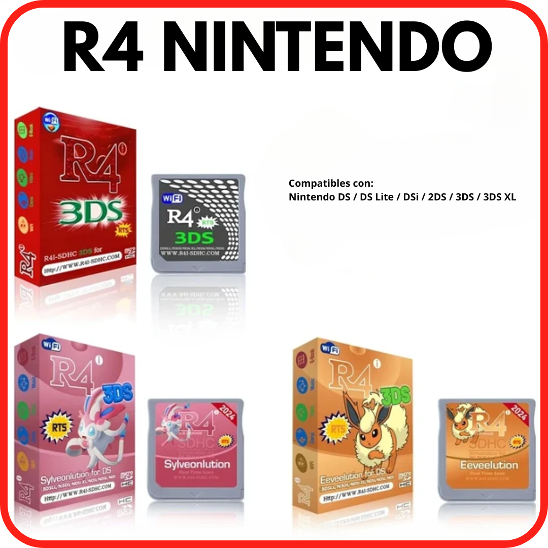 Gray Tarjeta R4 Nintendo 3DS SDHC de 64GB | Compatible con DS / DSi / 3DS / 2DS | tienda Tico Ofertas (Copia)