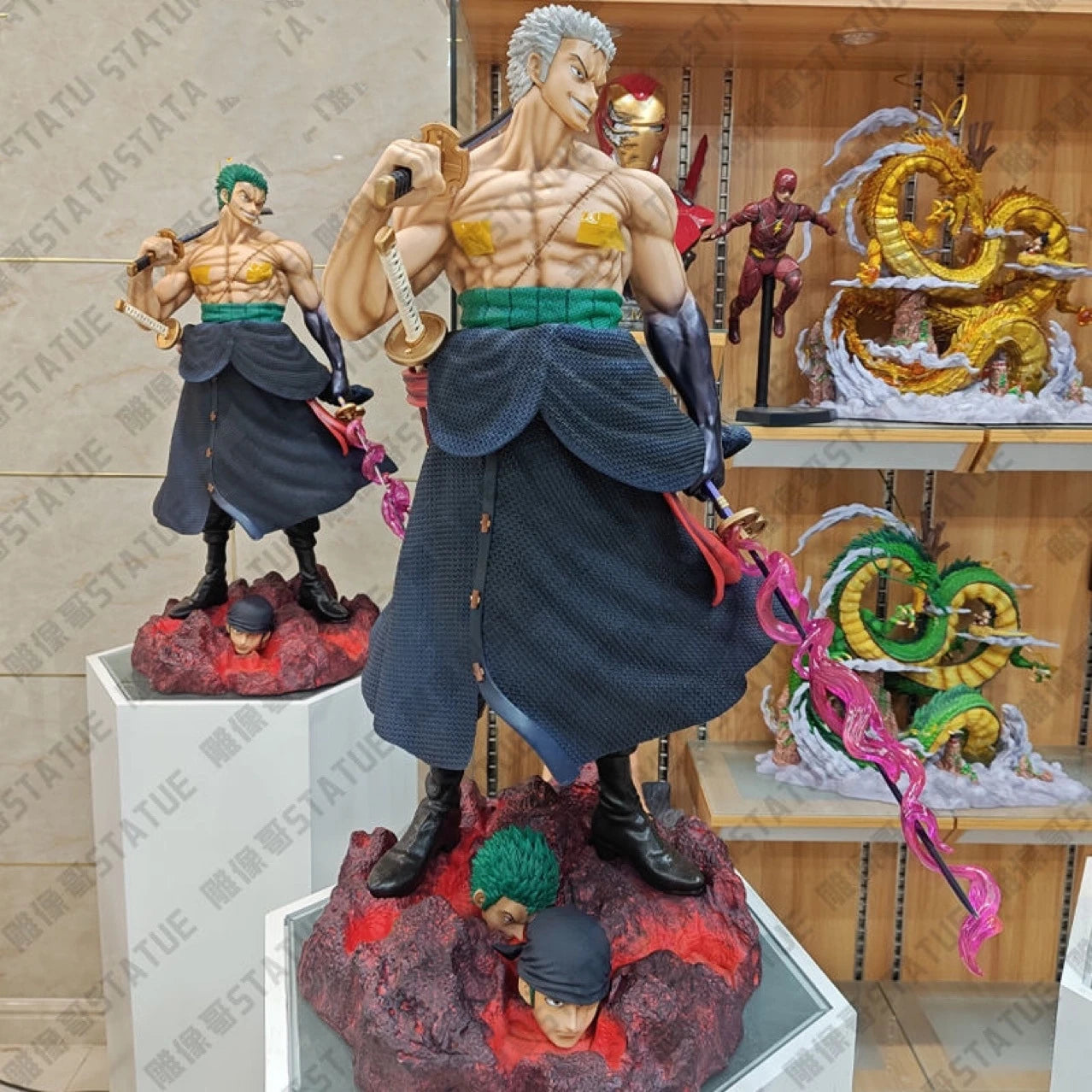 Zoro - The Sword Bearer &amp; Five-Headed Eagle Interchangeable Statue | One Piece GK 50cm  | Figuras Anime Costa Rica, Modelo Coleccionable y Regalo