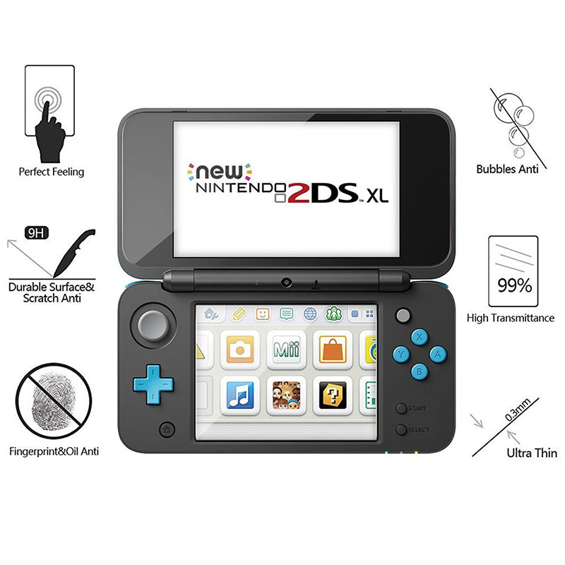 Protector de Pantalla de Vidrio Templado 9H | Nintendo New 2DS XL LL | tienda Tico Ofertas