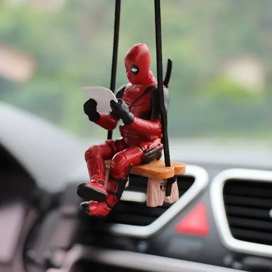 Colgante para Espejo Retrovisor de Deadpool - Accesorio Interior de Auto | Mini Figura de Acción para Decoración y Regalo en Costa Rica