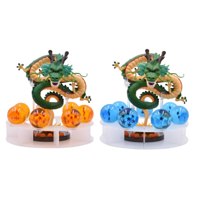 Set de Figuras DBZ Shenlong y Esferas del Dragón con Cristales de 7 Estrellas 3.5CM | Figuras Anime Costa Rica, Colección y Modelo de Juguetes