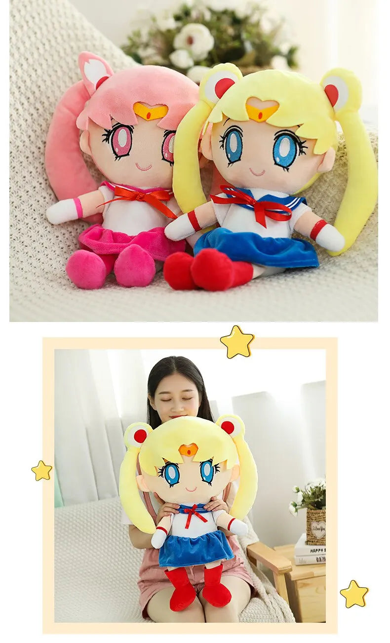 Muñeco de Peluche 25CM Sailor Moon - Gato Luna y Liebre Luna | Figuras Anime Costa Rica, Juguete Kawaii, Regalo para Decoración del Hogar y Dormitorio