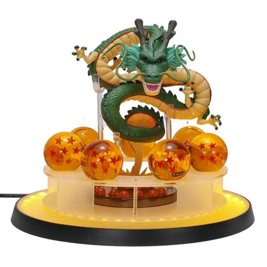 Set de Figuras DBZ Shenlong y Esferas del Dragón con Cristales de 7 Estrellas 3.5CM | Figuras Anime Costa Rica, Colección y Modelo de Juguetes