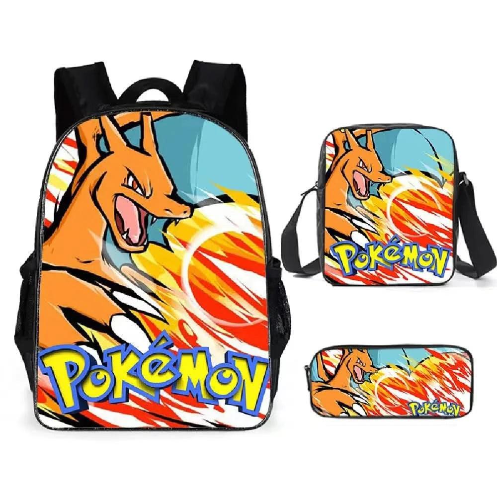 Mochila Escolar Pokémon para Niños - Pikachu Kawaii | Figuras Anime Costa Rica, Bolsa de Almacenamiento Grande para Viaje y Estudiantes, Juguete y Mochila para Niños