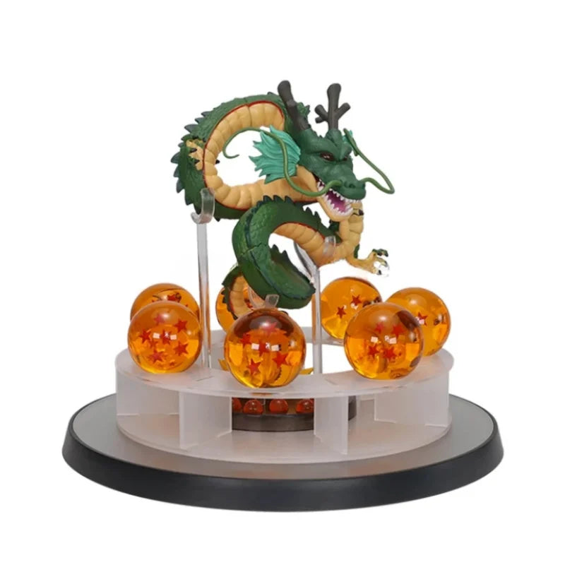 Set de Figuras DBZ Shenlong y Esferas del Dragón con Cristales de 7 Estrellas 3.5CM | Figuras Anime Costa Rica, Colección y Modelo de Juguetes