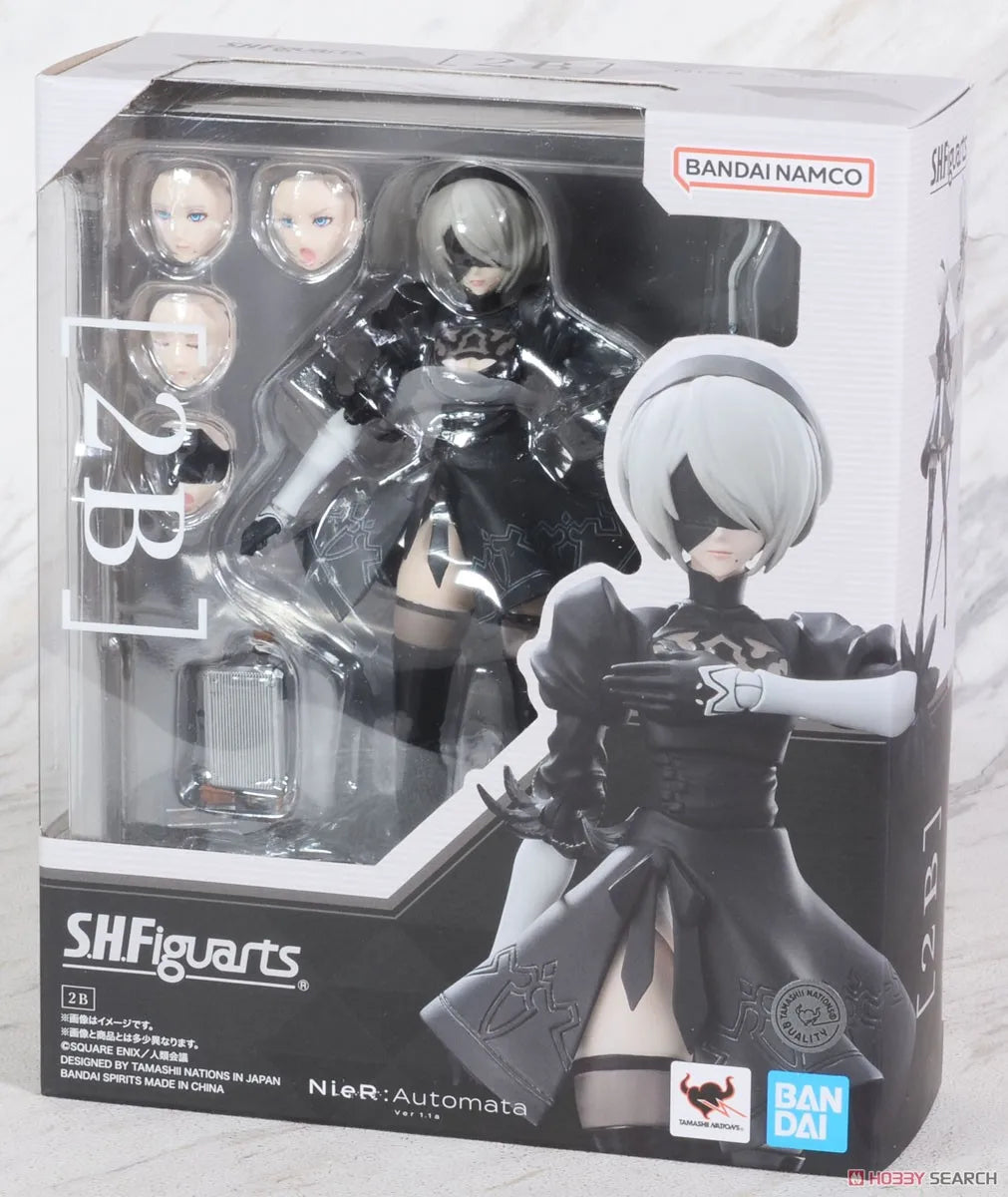 Figura Anime Nier: Automata 2B - Bandai S.H.Figuarts Original | Figuras Anime Costa Rica, Modelo de Acción SHF, Juguete Terminado y Regalo para Niños