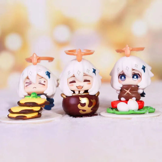 Set de 6 Figuras Genshin Impact - Paimon y Comida de Emergencia | Figuras Anime Costa Rica, Modelos Kawaii en PVC, Juguetes y Muñecos Coleccionables