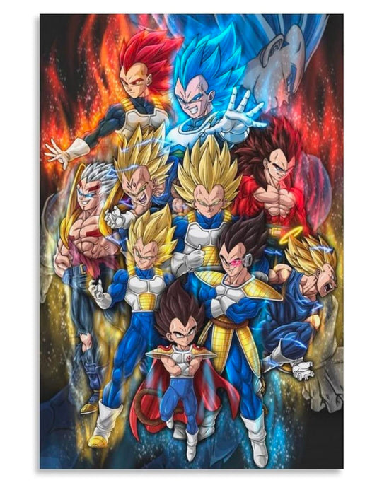 Poster Evolution de Vegeta | Exclusivo en Costa Rica