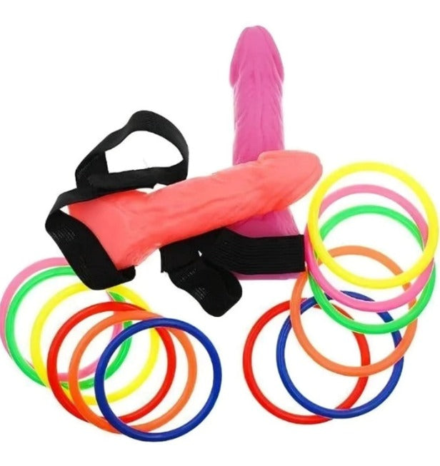 Juego Despedida de Solter@ | Pene Inflable con Aros | Accesorio Divertido para Fiestas | Tico Ofertas